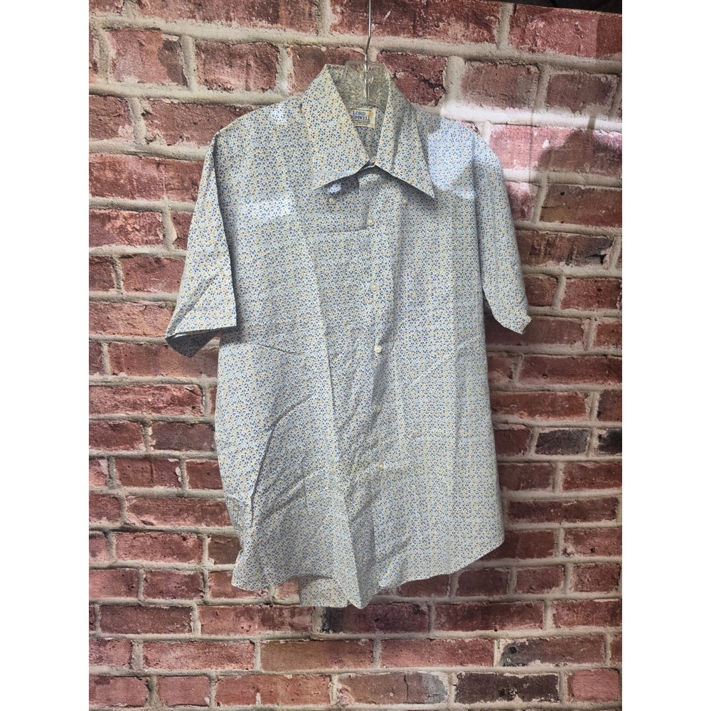 Vintage Men's LORD CROMWELL Button Up Dress‎ Shirt Size 25 1/2